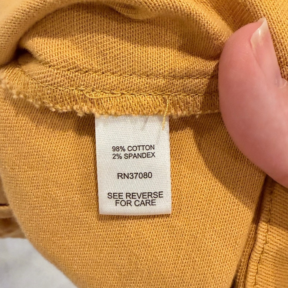 EST 1846 Denim Mustard Yellow Stretch Utility Jacket Women’s 18/20W - Picture 10 of 11